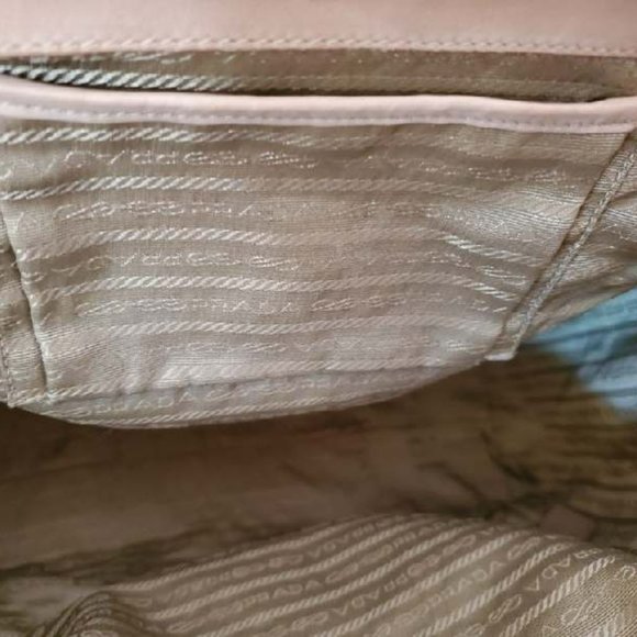 Prada XL bag beige peach Pink orange Leather double handle Tote tie dyed edition - Picture 13 of 16